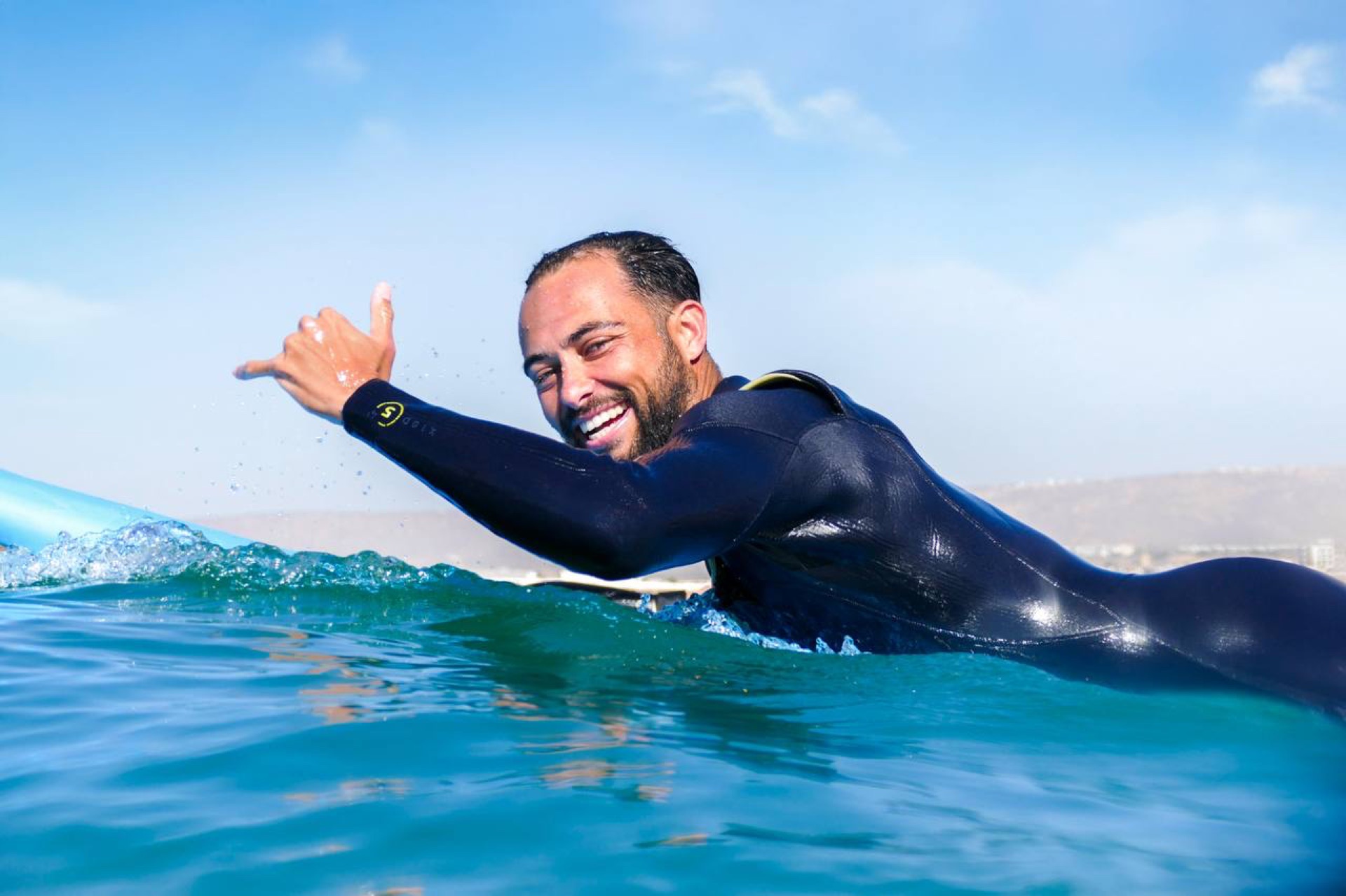 Surfer in the water at Taghazout